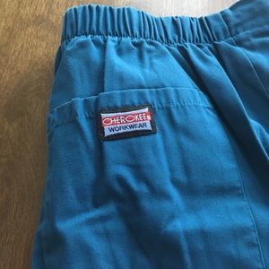 Teal Cherokee Scrub Pants